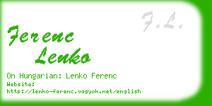 ferenc lenko business card